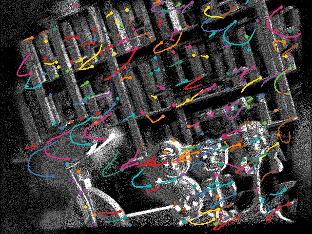 Tracks on the peanuts dark scene